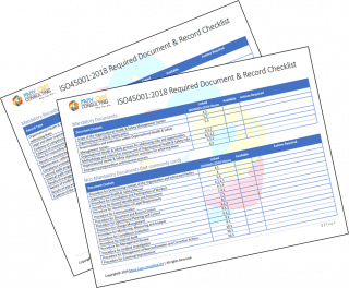ISO45001:2018 Required Documents and Files Checklist
